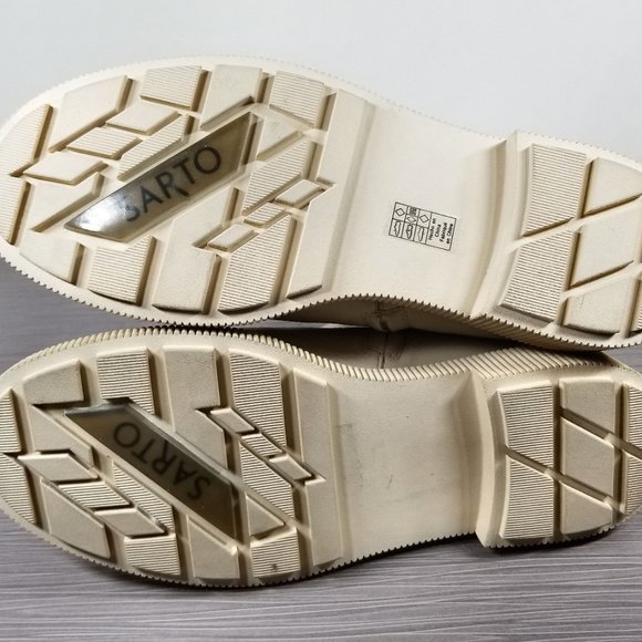 Franco Sarto Jinta Platform Boot, Off White (Chiffon), Womens Size 7.5 M / 37.5 - Picture 9 of 10